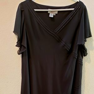 Adrianna Papell sheath dress with asymmetrical dropped waist 22w